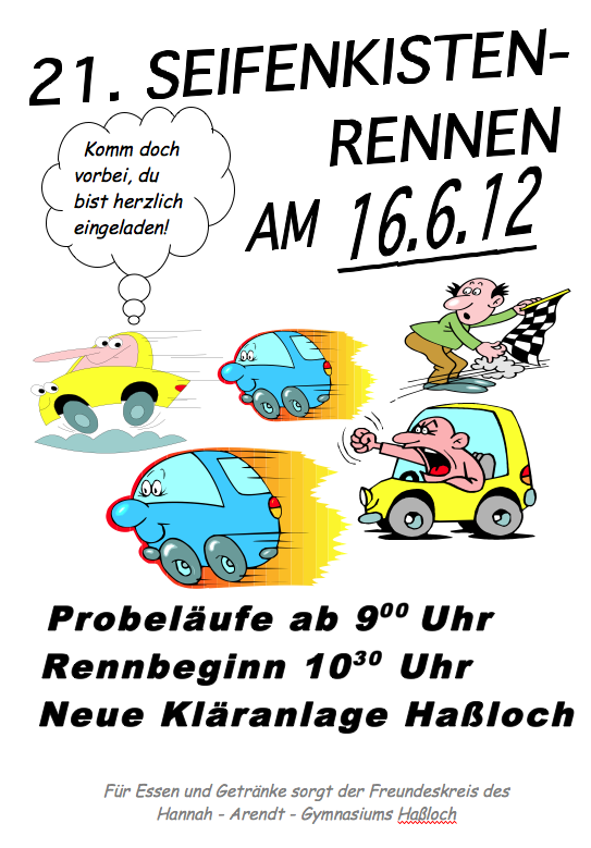 Plakat Seifenkistenrennen 2012