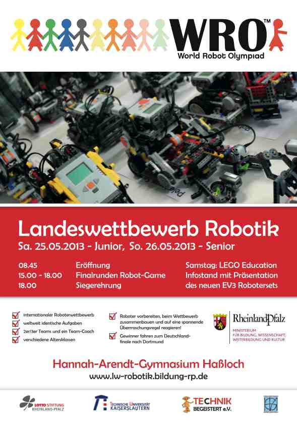 Plakat Landeswettbewerb Robotik 2013