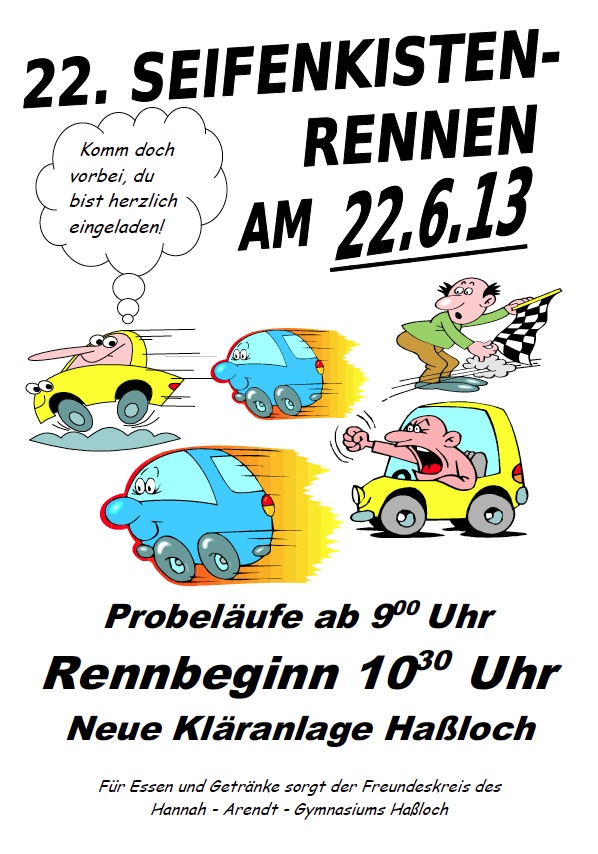 Plakat Seifenkistenrennen 2013