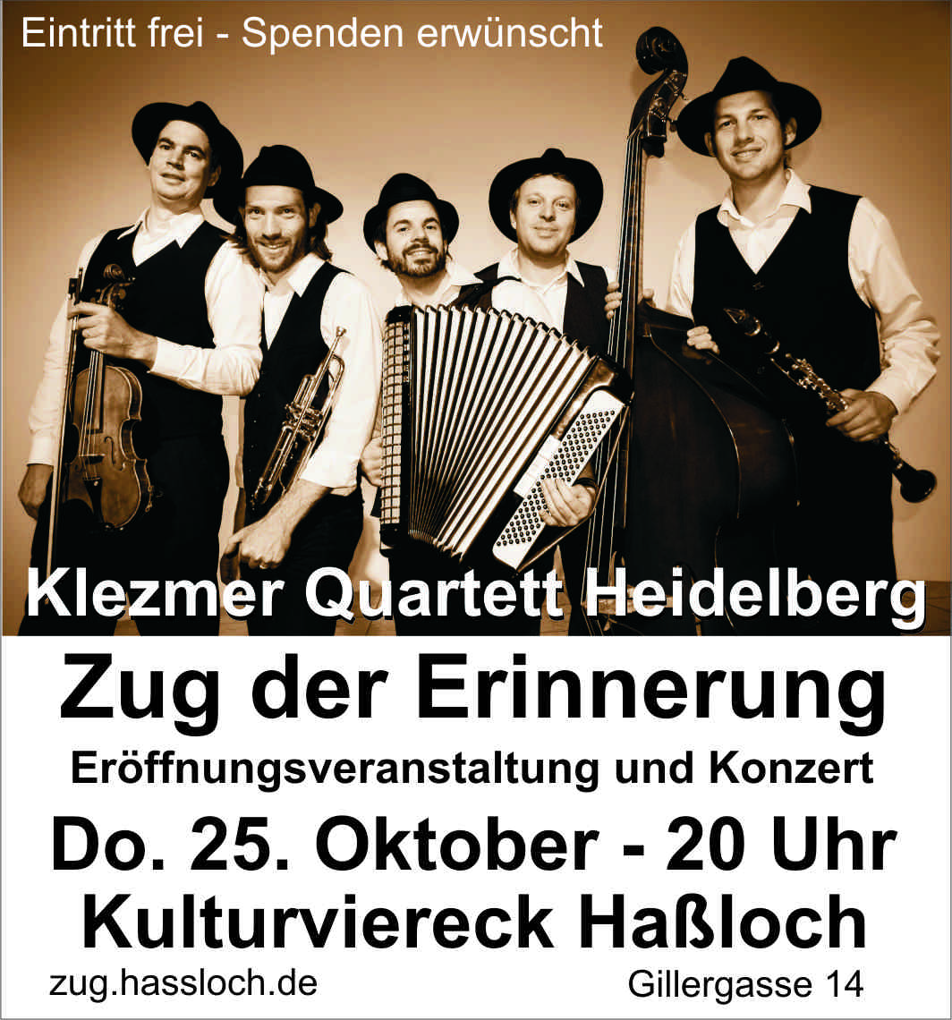 Zug der Erinnerung - Plakat Klezmer-Konzert