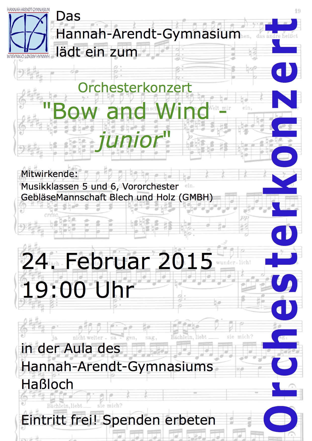 Plakat Orchesterkonzert 2015