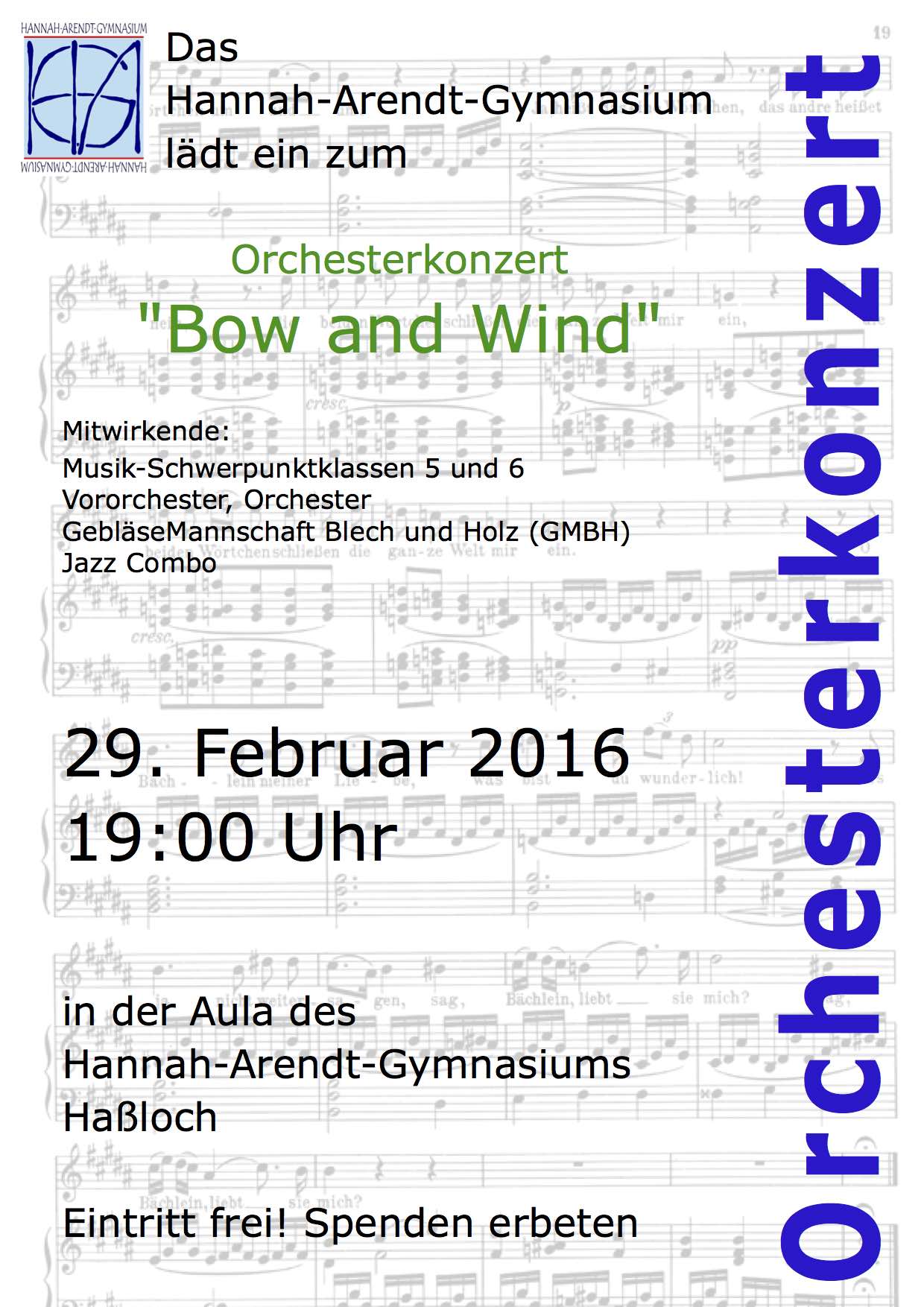 Plakat Orchesterkonzert 2016