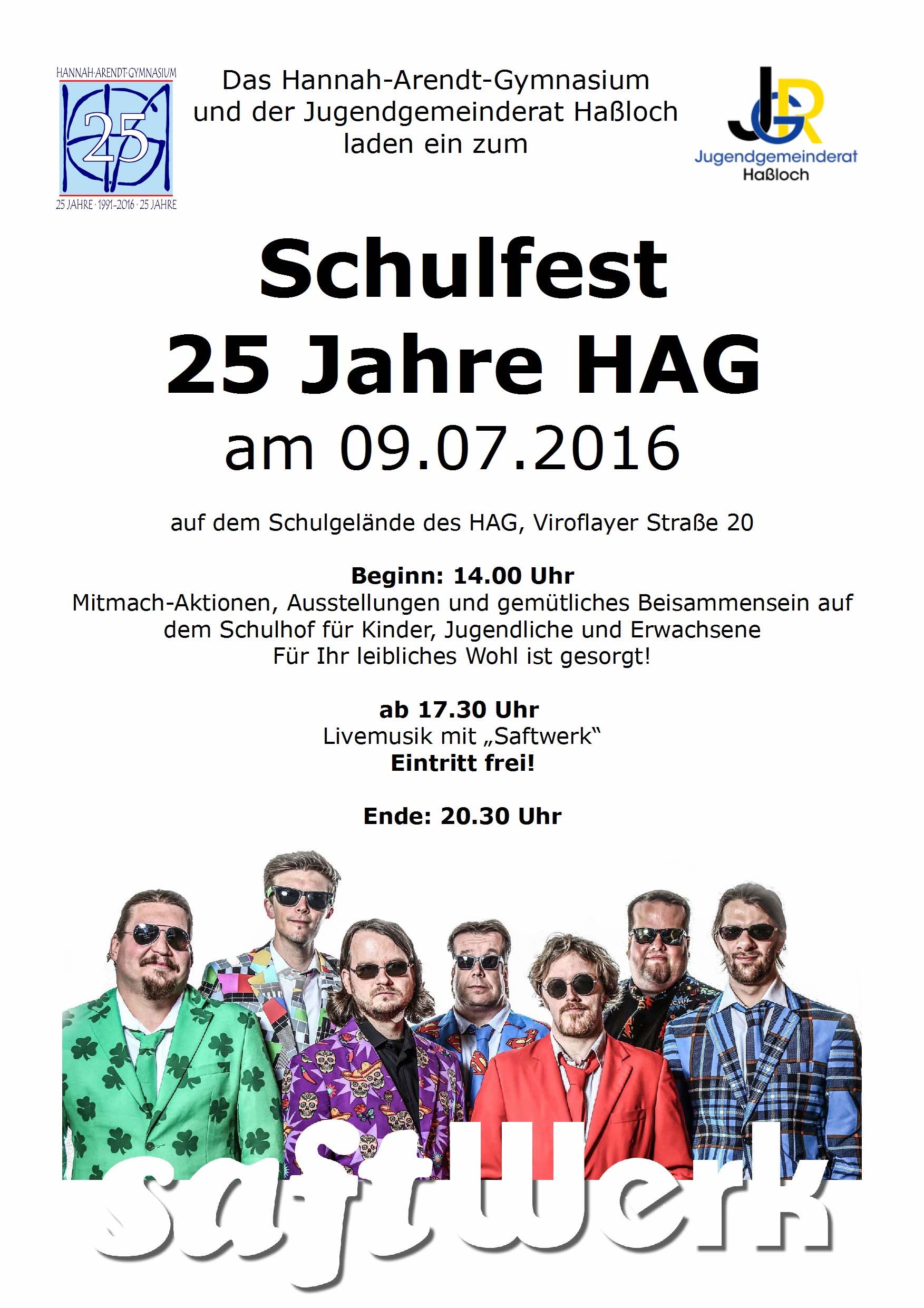 Plakat Schulfest 2016