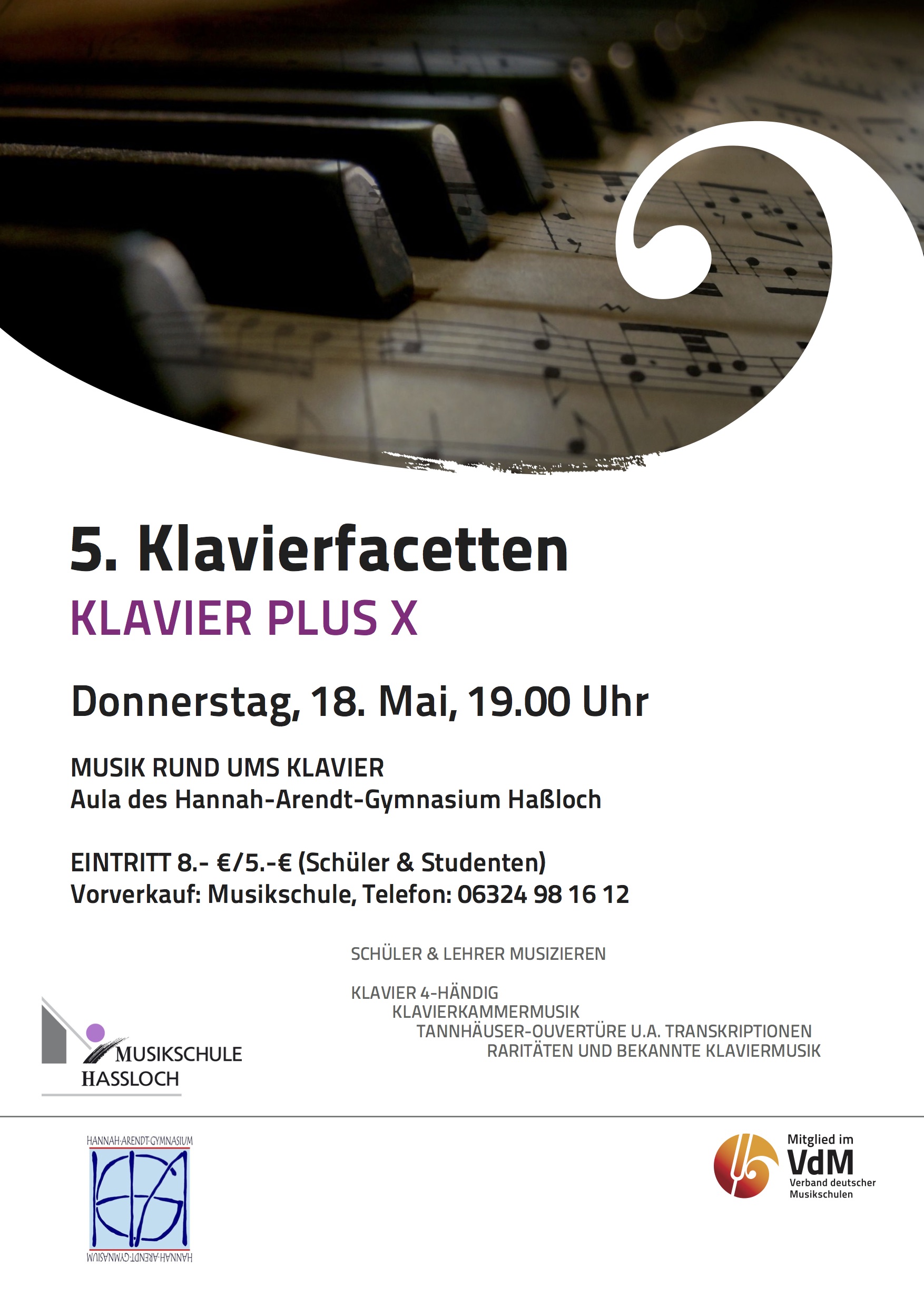 Plakat Klavierfacetten 2017